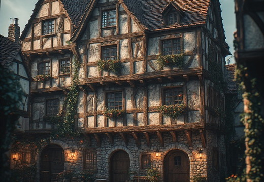 Multi-story timber-framed building