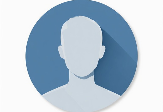 A simple, stylized icon of a person's head and shoulders, enclosed within a circle.