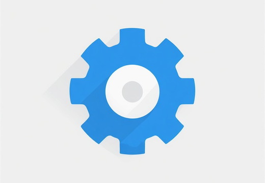 A simplified, stylized icon of a gear or cogwheel, rendered in a flat design
